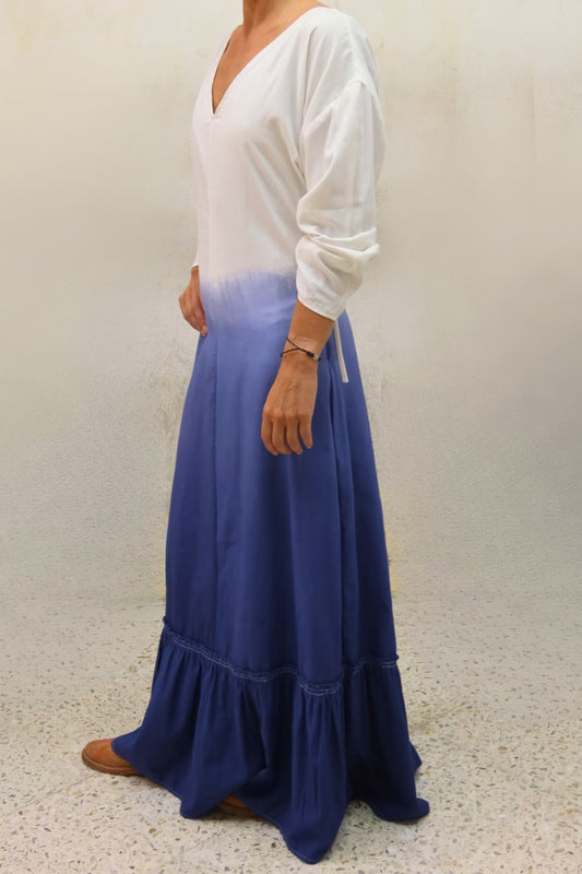VESTIDO AUGUSTA BLANCO TIE DYE