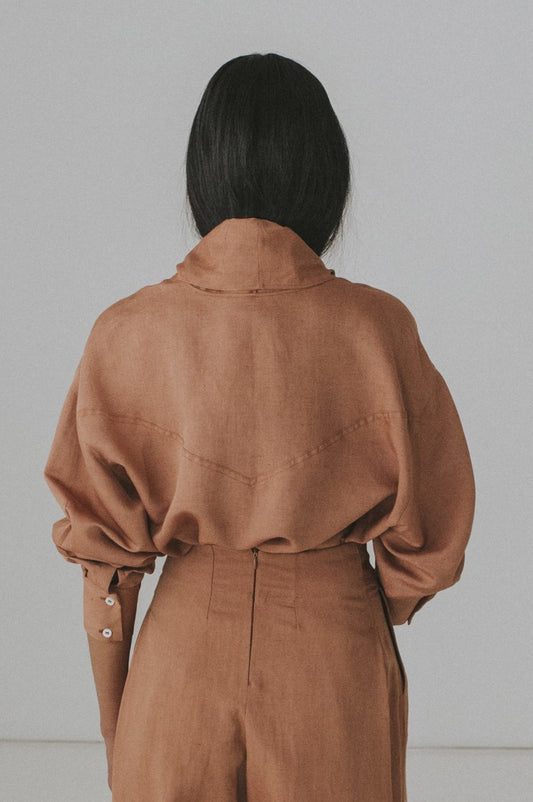 CAMISA NARELI LADRILLO