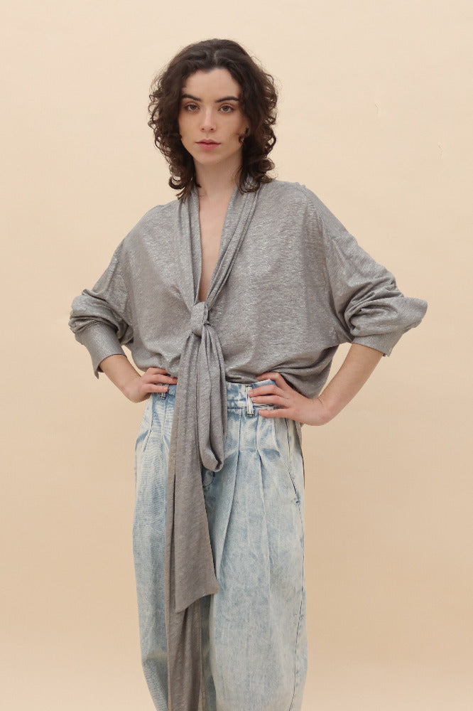 BLUSA NARELI PLATEADA