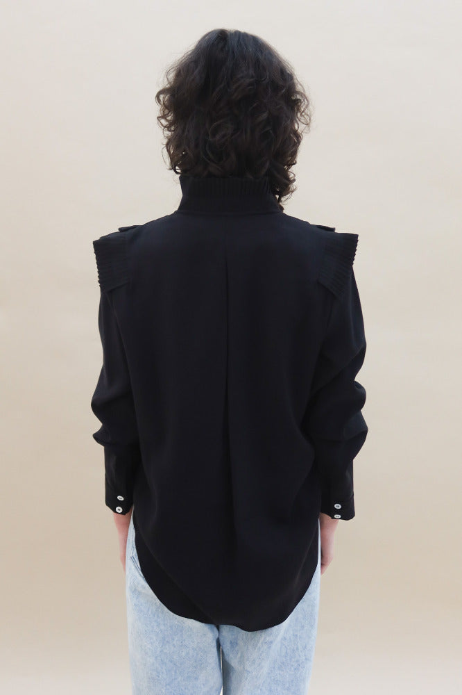 CAMISA MAZAHUA NEGRA