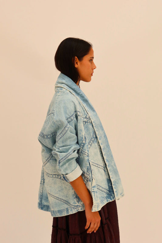 CHAQUETA JAPONESA MEZCLILLA INDIGO | PRE-ORDEN