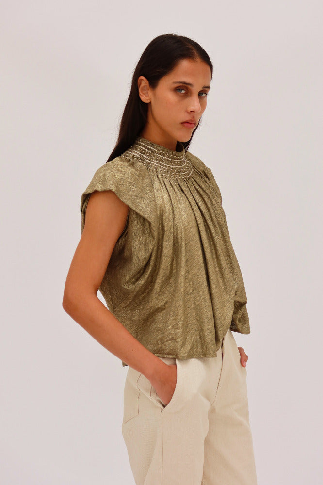 BLUSA MACRINA DORADO