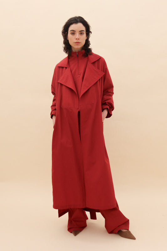 TRENCH FERNANDA ROJO