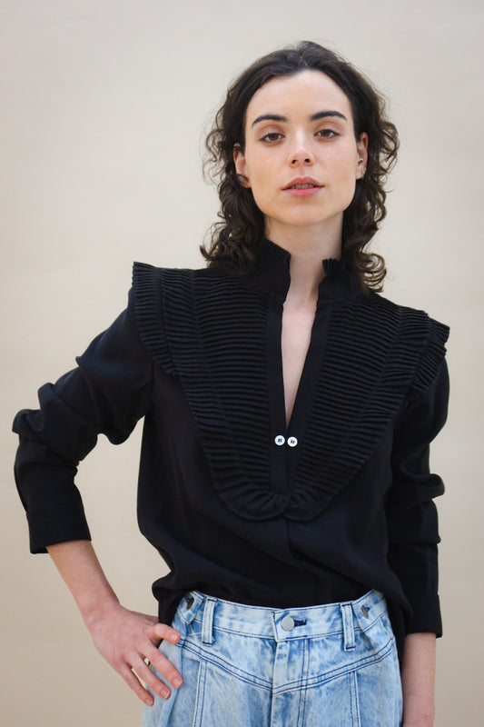 CAMISA MAZAHUA NEGRA