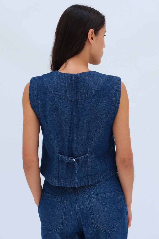 CHALECO FRAMBOYAN CORTO DENIM