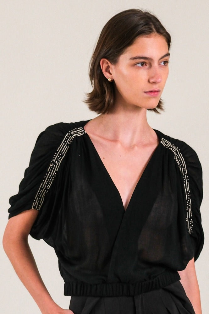 BLUSA ANA MARÍA NEGRA