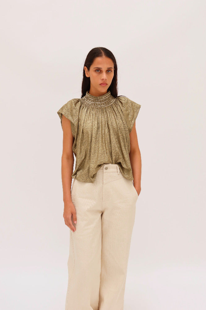 BLUSA MACRINA DORADO