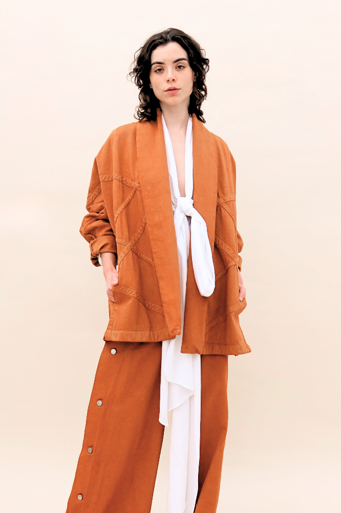 CHAQUETA JAPONESA CARAMELO