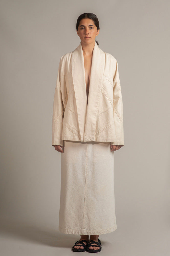 CHAQUETA JAPONESA MEZCLILLA CRUDO | PRE-ORDEN