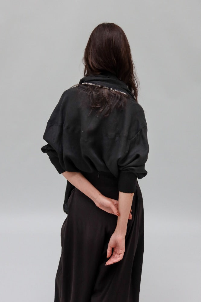 CAMISA NARELI NEGRA BORDADA