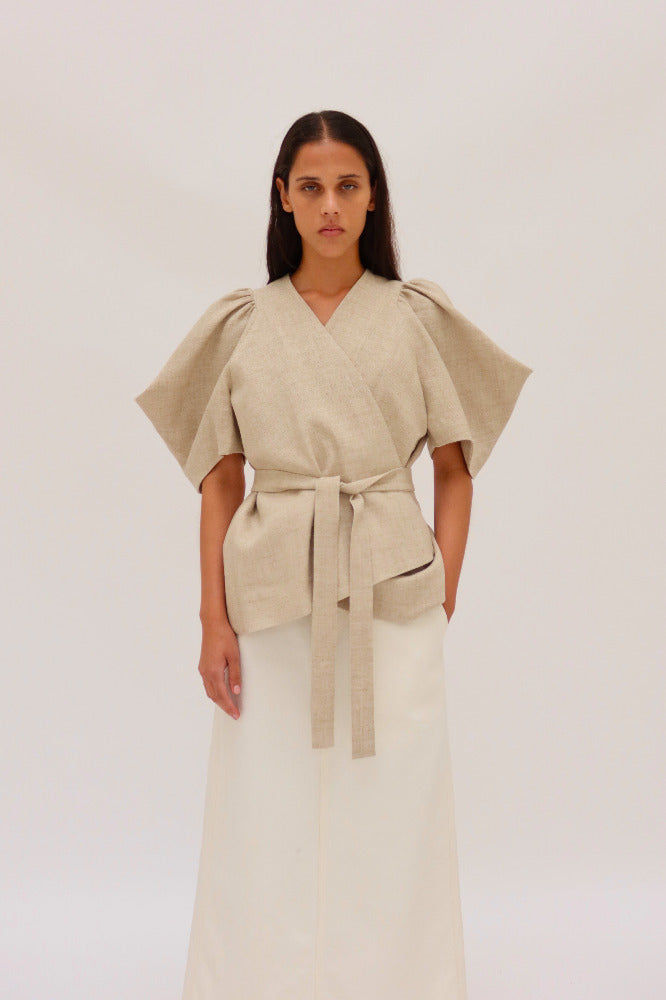 ENSAMBLE MANGAS VOLUMEN BEIGE