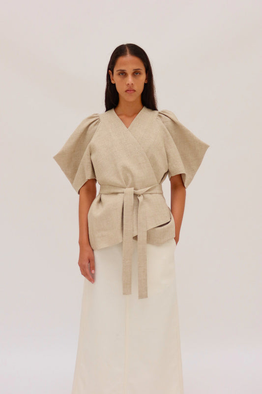 ENSAMBLE MANGAS VOLUMEN BEIGE