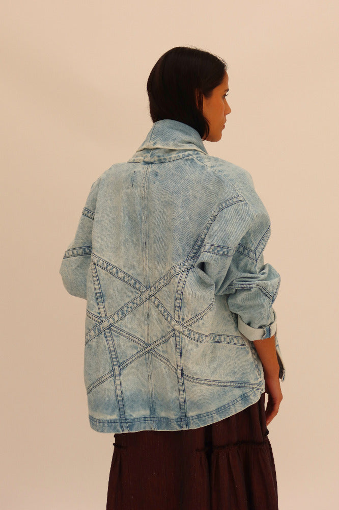CHAQUETA JAPONESA MEZCLILLA INDIGO | PRE-ORDEN