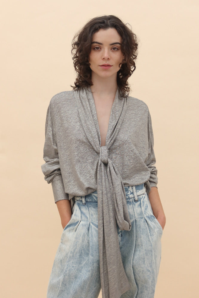 BLUSA NARELI PLATEADA