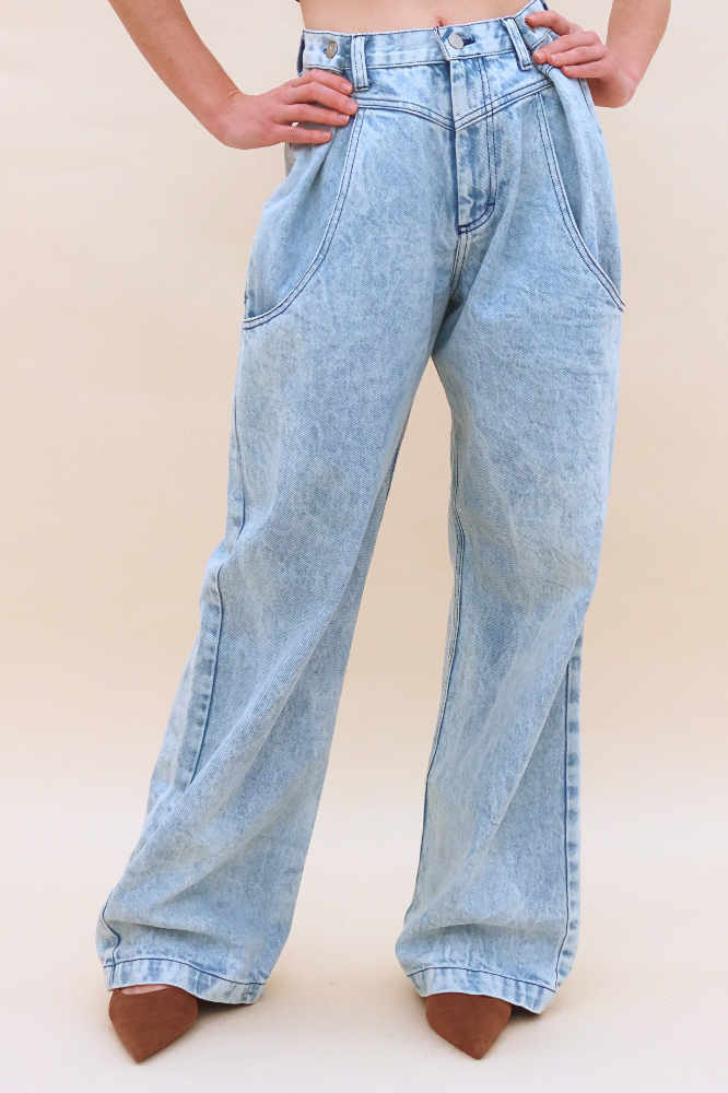 PANTALON AMORA MEZCLILLA