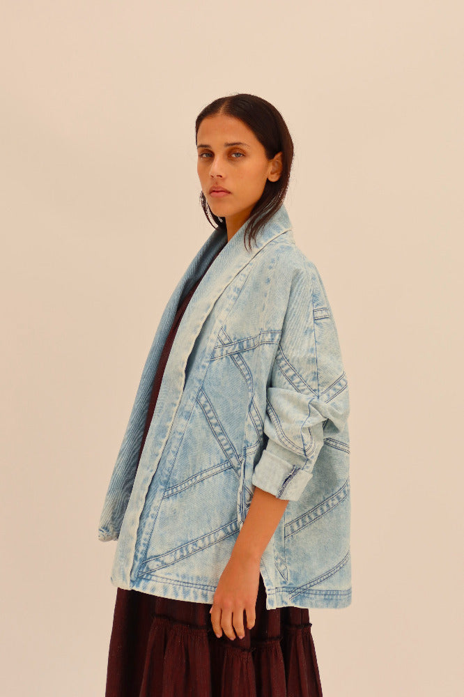 CHAQUETA JAPONESA MEZCLILLA INDIGO | PRE-ORDEN