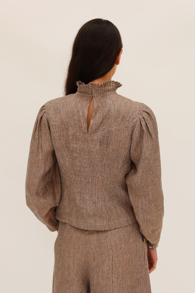 BLUSA SUSAN LINO BORDADA | PRE-ORDEN