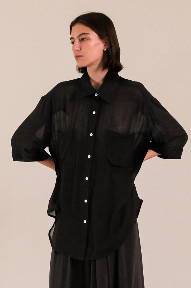 CAMISA CEMPASÚCHIL NEGRO II