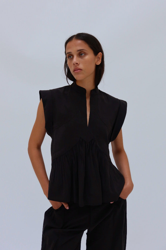 BLUSA MONTERIA MC CUPRO NEGRO