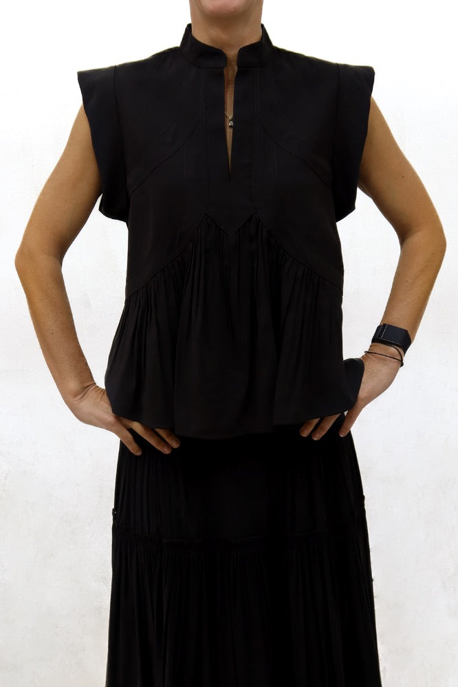 BLUSA MONTERIA MC CUPRO NEGRO