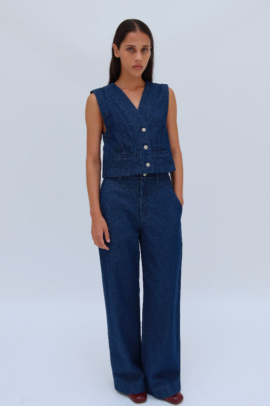 CHALECO FRAMBOYAN CORTO DENIM