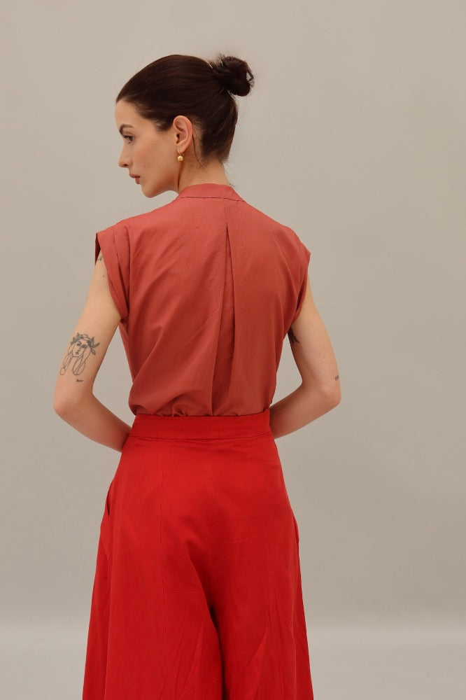BLUSA MARA BERMELLON