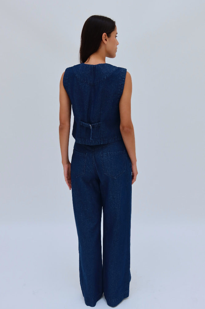 CHALECO FRAMBOYAN CORTO DENIM