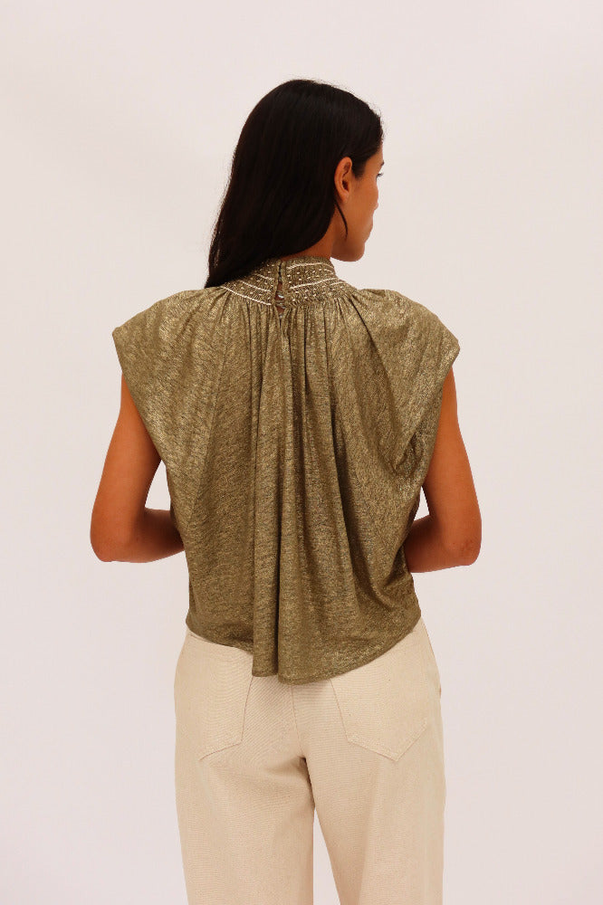 BLUSA MACRINA DORADO