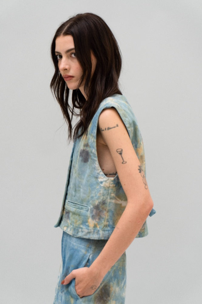 CHALECO FRAMBOYAN CORTO TIE DYE