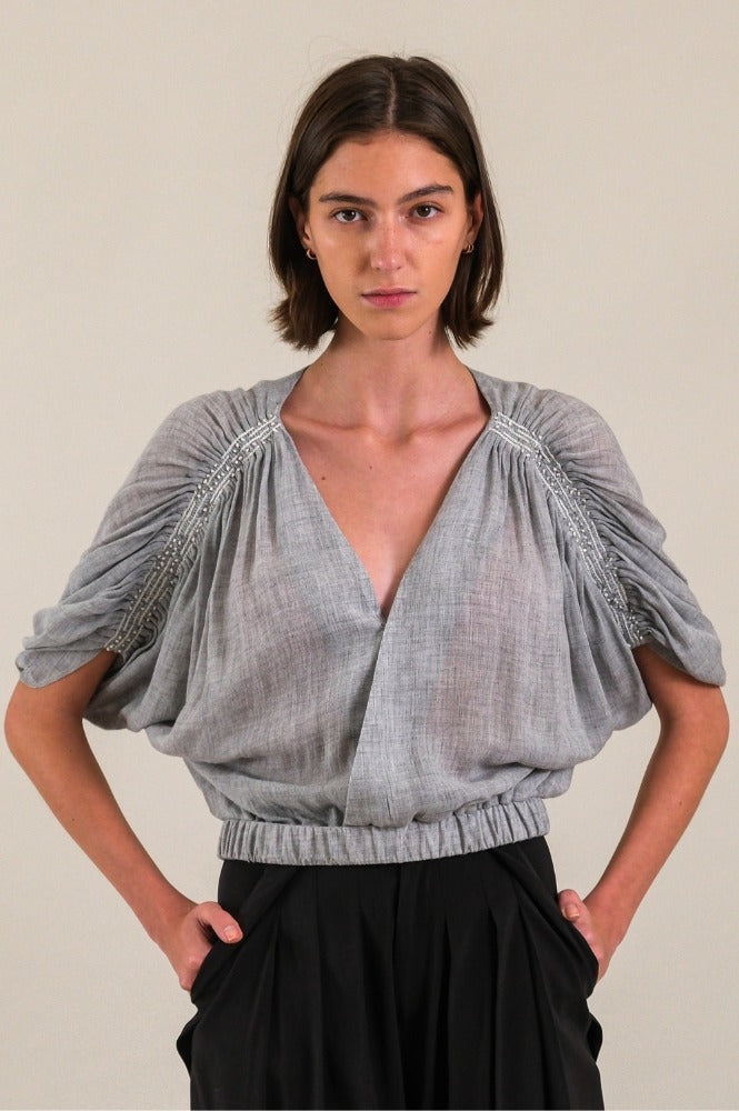 BLUSA ANA MARÍA GRIS