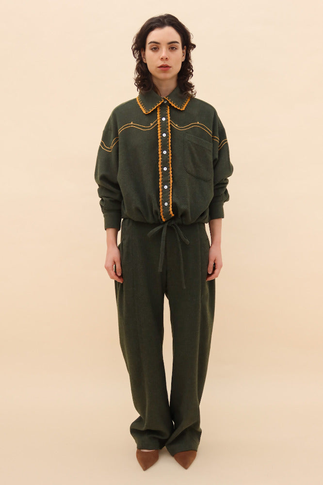 PANTALON HUIZACHE LANA VERDE