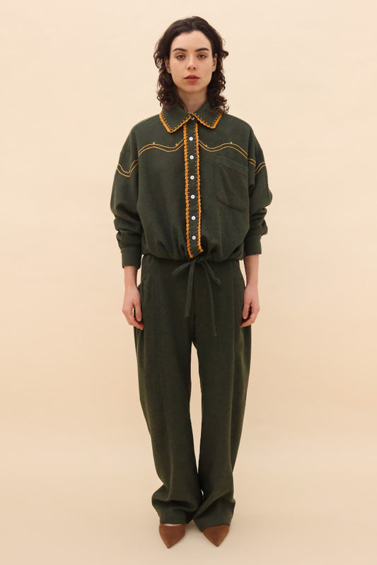 PANTALON HUIZACHE LANA VERDE