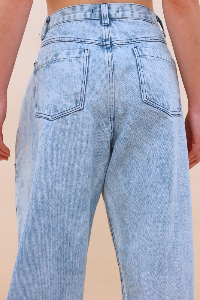 PANTALON AMORA MEZCLILLA