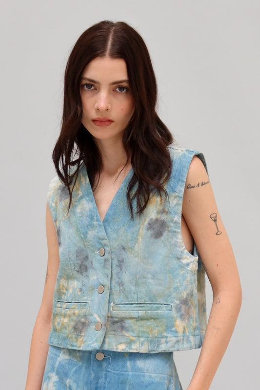 CHALECO FRAMBOYAN CORTO TIE DYE