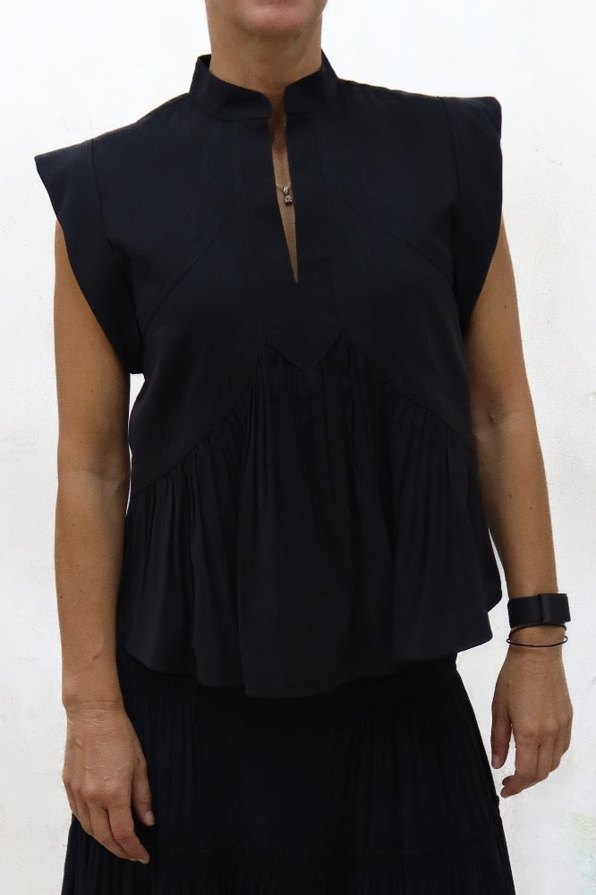BLUSA MONTERIA MC CUPRO NEGRO