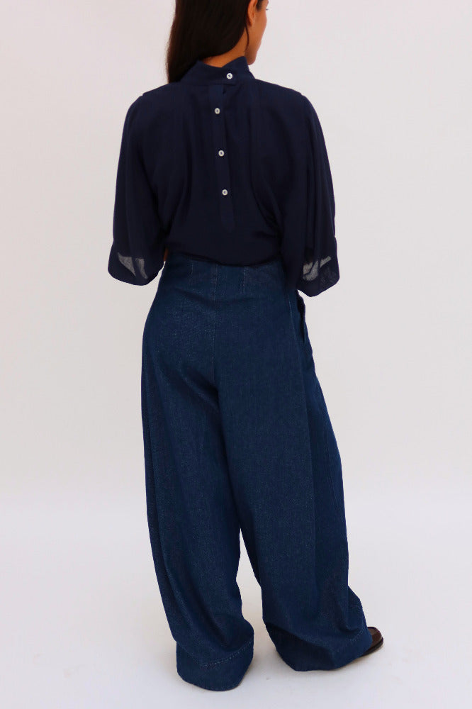 PANTALON PAMELA MEZCLILLA INDIGO | PRE-ORDEN