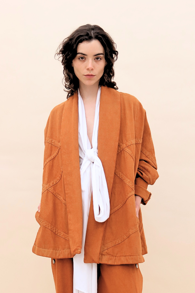 CHAQUETA JAPONESA CARAMELO