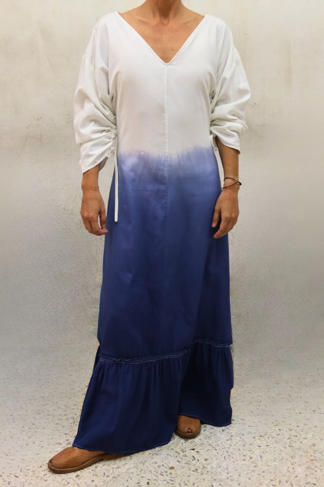 VESTIDO AUGUSTA BLANCO TIE DYE