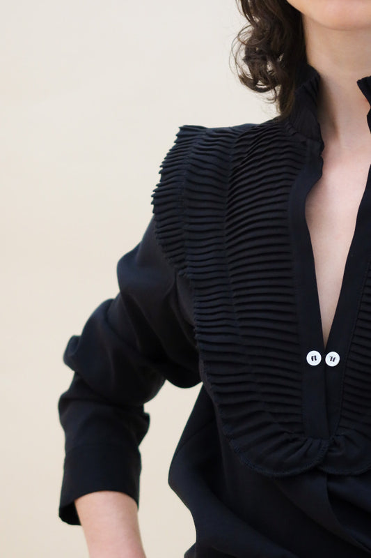 CAMISA MAZAHUA NEGRA